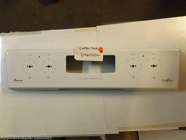 AMANA STOVE 31964503W Panel, Control-screened (wht) used AMANA STOVE 31964503W Panel, Control-screened (wht) used